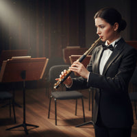 Strong Projection C Key Piccolo Bright Tone Silver Plated Piccolo High Tuning Wind Instrument Compact Size for Professionals, Students, Concert, Orchestra, Practice