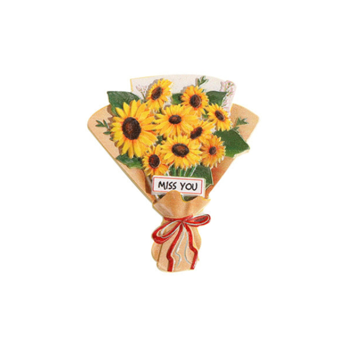 Yellow Flower Bouquet Refrigerator Clip Vibrant Resin Flower Magnets Floral