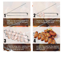 亚马逊跨境新品wingrailsgrilling 户外烧烤叉 烤架 BBQ烧烤工具