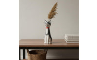 Dog-Shaped Vase Cute Dog Vase Resin Material for Desk, Office