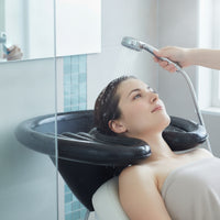 Foldable Inflatable Shampoo Basin Lightweight Shampoo Basin with Drain Easy to Carry Inflatable Hair Washing Tray Comfortable for Caregivers