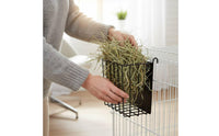 Metal Hay Feeder Rectangular Pet Accessory Vertical Rods for Enclosure