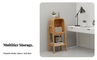Space-Saving Design Multi-Tier Shelving One-T exposedShelf Concept Multi-Tier Standing Organizer Sturdy Construction Storage Rack Raised Leg Design for Apartment Dwellers, Office Workers, Living Room, Kitchen, Small Areas, Bedroom