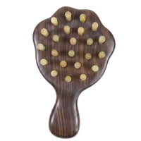 Purple Sandalwood Cat Paw Scalp Massage Comb with Bag