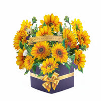 Vibrant Floral Arrangement 3D Spring-up-out Flower Floral Arrangement Long-Lasting Greeting Card Mails Flat for & Significant Others, Women