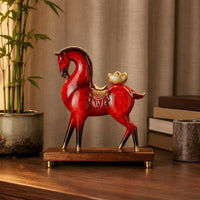 Horse Statue Polished Finish Horse Figurine Decor Decoration for Office
