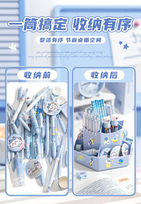 Rotating Pencil Holder, Large Capacity, High Appearance, Student Desktop Multi-Functional Storage Box, Double-Layer 360-Degree Rotating Creative Style