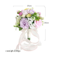 Bridal Hand Arrangement Lifelike Bridal Blossom Arrangement Decorative Ribbon