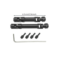 2 Pieces RC Car Drive Shafts Steel Model Car Drive Shaft Black Driveshafts