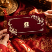Wedding Red Envelopes for Gifting, Velvet/Hot Stamped Lucky Money Packets for Special Occasions