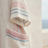 Ladies Dresses Maxi Length with V-Neck and Short Sleeves for Women UK, Dress with Printed Flared Design