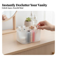 Multi-Compartment Vanity Tray Large Capacity Cosmetic Organizer Easy to Clean