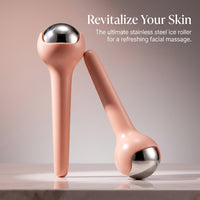 Ice Balls for Face Cooling Facial Massage, Stainless Steel Roller for Metal Cold Care Tool