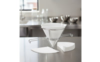 Cone Strainer Holder Stainless Steel Strainer with Strainer Cloths Wire Frame Conical Strainer Stand for Home Cooks, Chefs, Food Prep