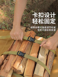 户外柴火包收纳包多功能手提杂物袋露营柴禾收纳袋双肩帆布背包