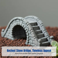 Resin Stone Bridge Landscape Decor, Miniature Bonsai Decoration, Aquatic Waterfall Accessory