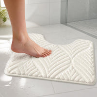 Super Soft Chenille Jacquard Non-Slip Bath Mat Set Absorbent Doormat for Bathroom Entryway