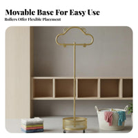 Rolling Clothes Rack with Basket Freestanding Design kids' Dress-up Rack
