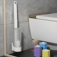 Toilet Wand with Disposable Heads Replaceable Disposable Toilet Bowl Brush Cleaner Hygienic Convenient for Bathroom