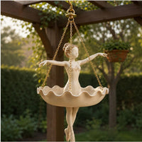 Dancing Lady Hanging Planter Resin Craft