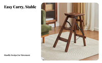 transformable Ladder Chair 2-in-1 Design Kitchen Seat Space-Saving for Living Room