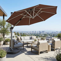 Rome Parasol, Large Outdoor Sun Shade, 3m, Aluminum, Sun Shade, Wind Resistant, 210T Polyester, UV Protection