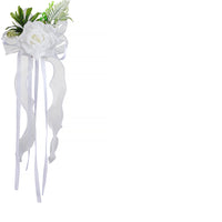 Car Flower with Ribbon Festive Ornament Decorative for Brides