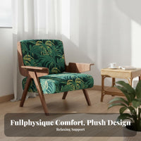 olive Fabric Armchair French Inspired Upholstered relaxation Chair sturdy Wood Frame Sturdy Construction for Interior Designers