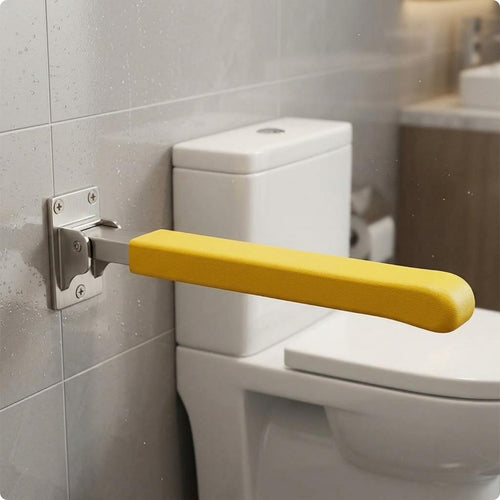 Wall Mounted Toilet Grab Bar Space Saving Folding Toilet Handrail for Elderly