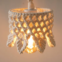 Bohemian Ceiling Light Cover Shade Decorative Woven Rope Light Shade for Bedroom