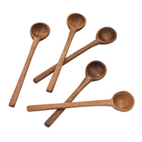 Acacia Wood Spice Spoon with Honey Dipper, Mini Coffee Spoon, Small Spoon for Home Use, Customizable Engraving