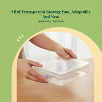 Clear plastic box with lid