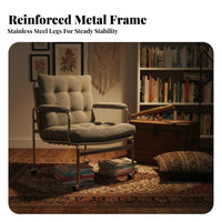 Upholstered accent Chair Nordic Design Movable Single Sofa Retro and design Comfortable for Renters
