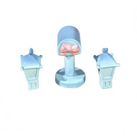3 Pieces Mailbox-Style Street Lamp DIY Pathway Lantern Wear-Resistant