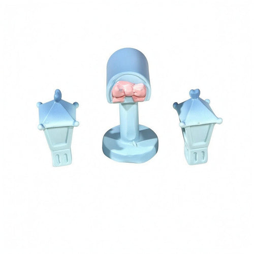 3 Pieces Mailbox-Style Street Lamp DIY Pathway Lantern Wear-Resistant