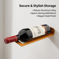 Wall Mounted Wine Rack, Aluminum Alloy Wine Bottle Holder with Individual Slots, Modern Design for Dining Room, Kitchen Storage