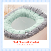 Plush Toilet Seat Pad, Enlarged, Soft, Nordic, Comfortable