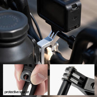 Aluminum Alloy Handlebar Mount for Folding Bikes with Computer, Light, and Bottle Cage