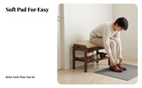 2-Tier Entryway Stool Space-Saving Shoe Rack Minimalist Design for Cloakroom