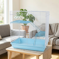 Multi-Level Hamster Cage for Syrian Hamster, 3-Tier Wire Hamster Home for Large Dwarf Pets, Modern Style Detachable Customizable Habitat Cage