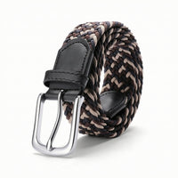 Braided Elastic Belt Casual Waistband Flexible for Daily Wear, Travel, Commuters