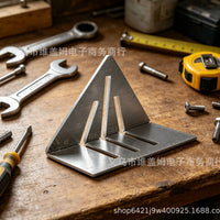 新品  斜方块米尺三角铁尺Miter Square三角铁尺测量工具五金量具