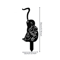 Elephant Garden Stake Unique Gift Metal Elephant Outline Weather-Resistant