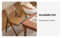 Padded Folding Chair Foldable Design Padded Occasion Chair Ergonomic Backrest No Assembly Required for Students
