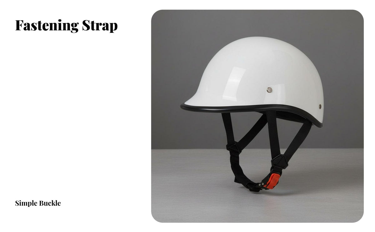 Retro Half Helmet Shell Vintage Design Quick Release Buckle for Women Riders, Street Riding, City Commuting