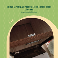 Attractive door latch, strong stainless steel cabinet latch, childproof lock, easy installation, dependable closing
