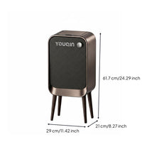 High Leg Trash Bin Matte Stainless Steel Finish Automatic Trash in the Area Saving Wastebasket