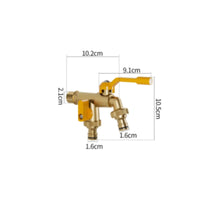 Double Outlet Outdoor Faucet High Flow Anti-Freeze Hose Bibb Independent Valves