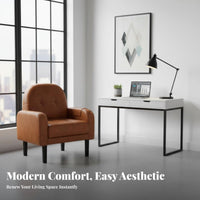 Upholstered Single Sofa Minimalist design Accent Chair Modern Design snug for Apartment Dwellers, Students, Living Room, Bedroom