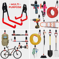 Garage Hooks Set of 12 Heavy Duty Iron Hooks for Bicycles and Garden Tools